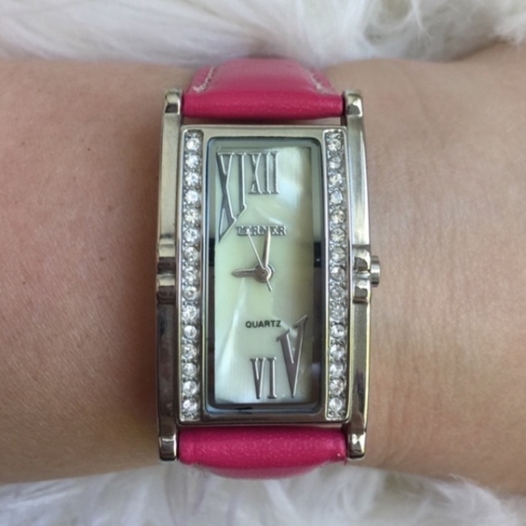 Terner Pink Rhinestone Watch - Picture 1 of 7